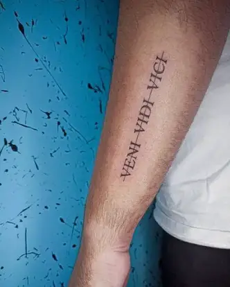 veni vidi vici tattoo - Bing Images  Tattoo fonts, Tattoo quotes for men,  Latin tattoo