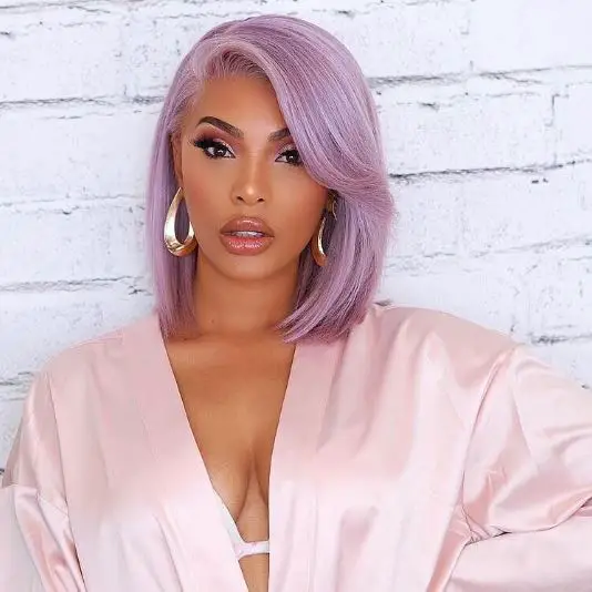 Lilac Blunt Bob Hairstyle