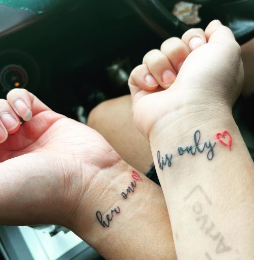 Loving Couples Tattoo for Wrist