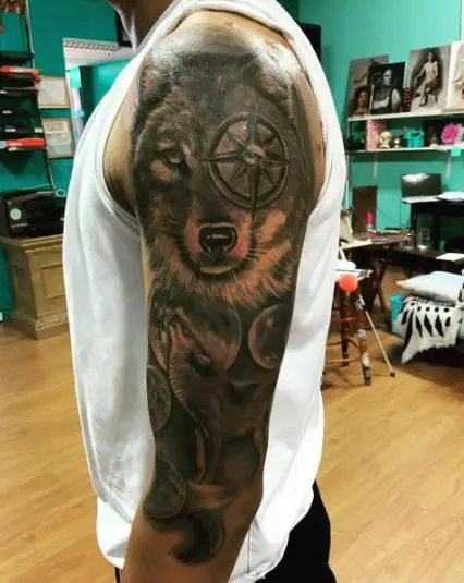 One Eye Wolf Tattoo