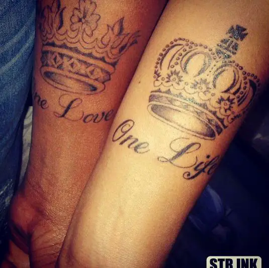 One Love One Life Couple Tattoo