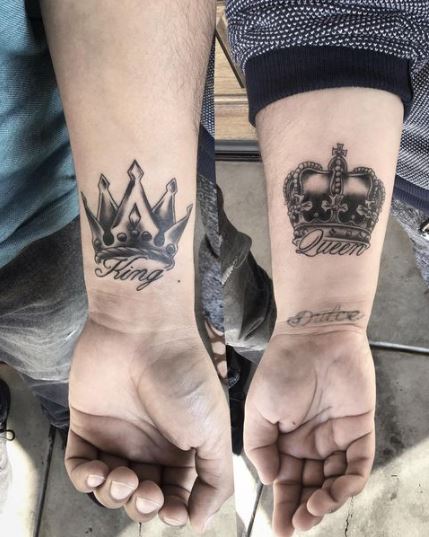 Pencil Sketch Style Crown Tattoo