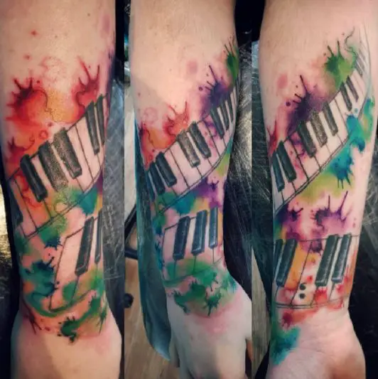 Piano Sleeve Tattoo