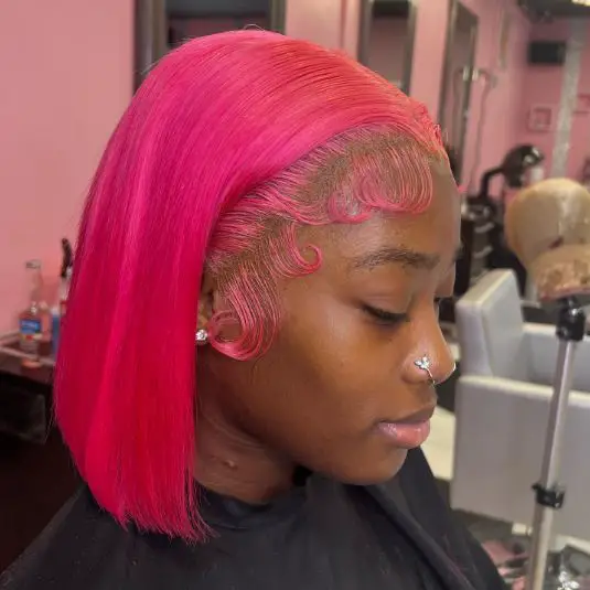 Pink Short Bob Hairstyle