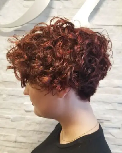 Red Messy Wedge Haircut