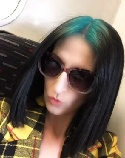 Reverse Ombre Teal Hair
