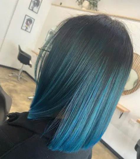 Sapphire Blue Ombre Hair