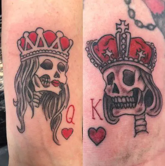 Skull King and Queen Tattoo