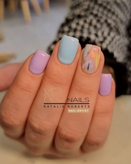 Spring Pastel Acrylic Nails