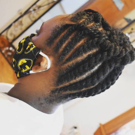 Subtle Mohawk Flat Twists