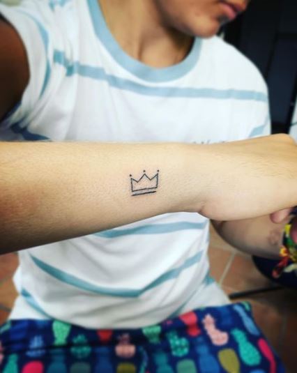 Tiny Crown Wrist Tattoo