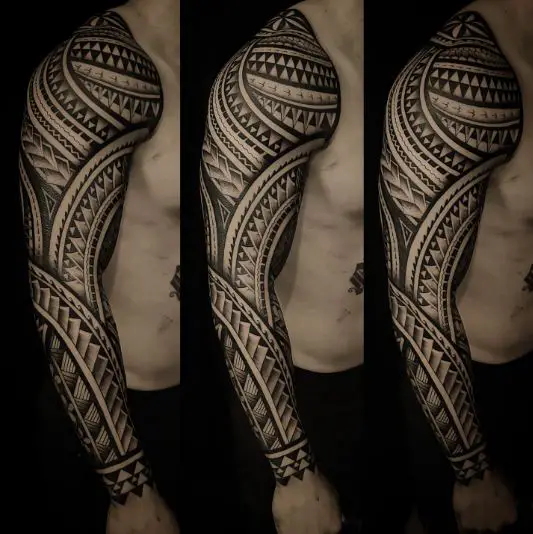 Tribal Full Sleeve Tattoo