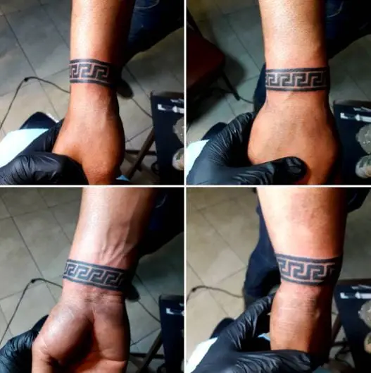 Tribal Wristband Tattoo