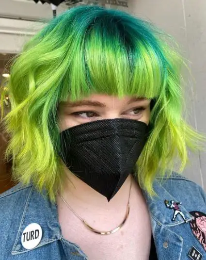 Two Tones Green Ombre Hair