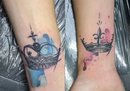 Water Colored Crown Tattoo