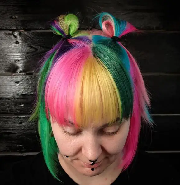 Rainbow Short Hairstyle