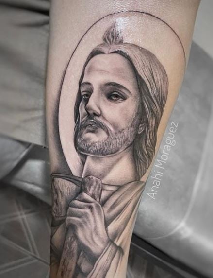 San Judas Arm Tattoo