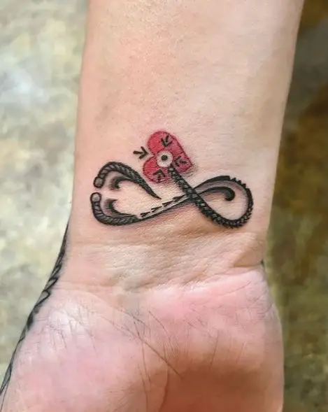 Poly Stethoscope Infinity and Heart Tattoo