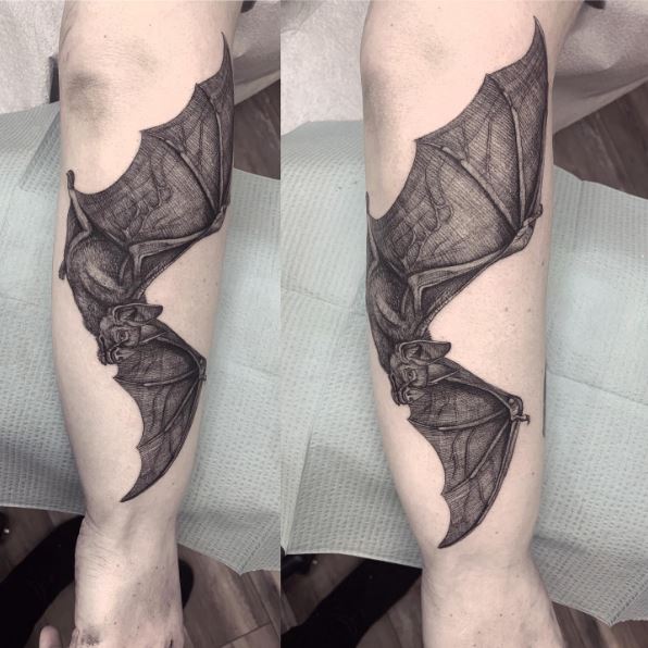 Vampire Bat Forearm Tattoo