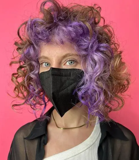 Curly Violet Bangs