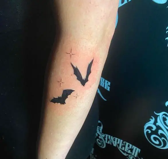 Stars and Bats Forearm Tattoo