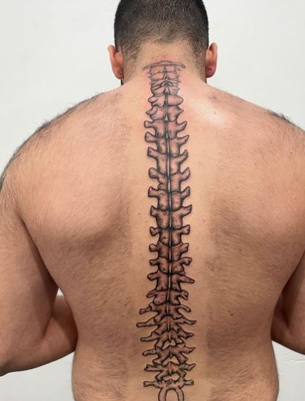 Vertebral Column Spine Tattoo