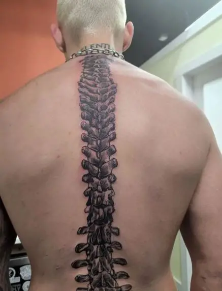 Vertebral Column Spine Tattoo