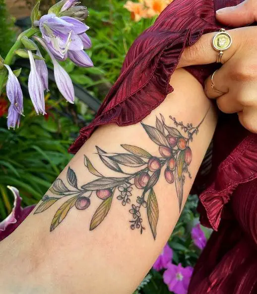 Color Olive Branch Tattoo