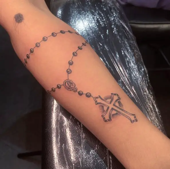 Rosary Tattoo on Arm