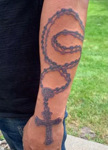 Arm Rosary Tattoo
