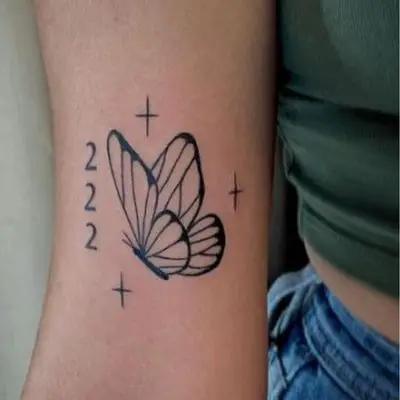 222 Tattoo  Meaning Font and Angel Number Tattoo  FashionPaid Blog