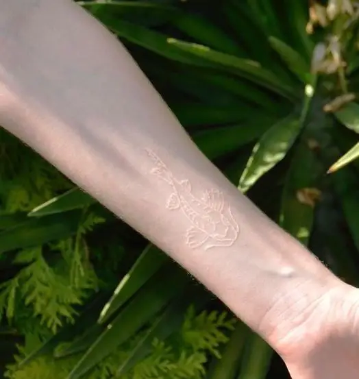 White Koi Fish Arm Tattoo