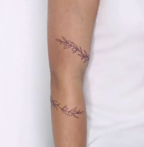Olive Branch Wrapped Around Arm