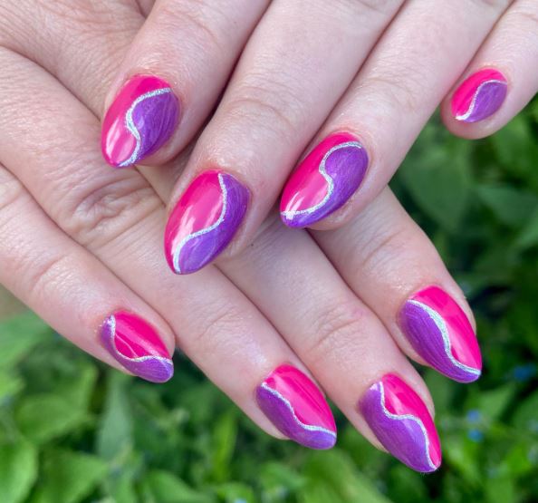 Purple nail art by pandora_nails