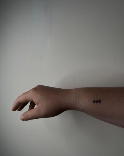 444 Tattoo On Hands