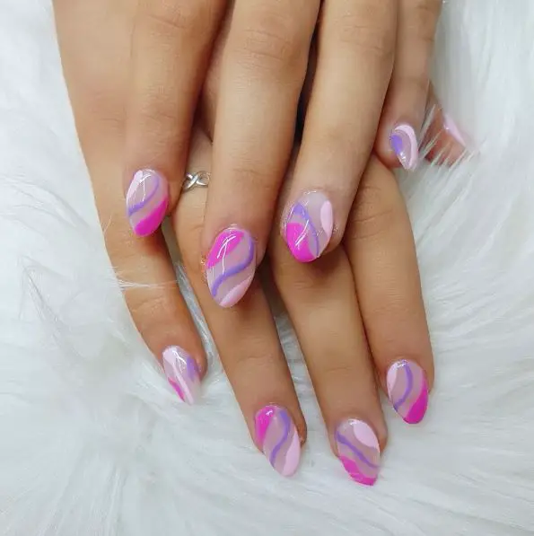 Pink and Purple Swirls