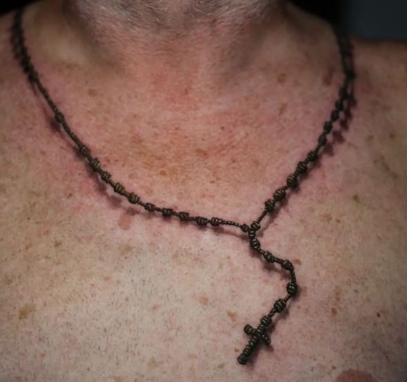 Swirly Rosary Necklace Tattoo
