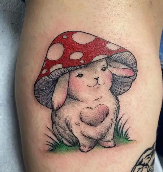 Mushroom Bunny Tattoo