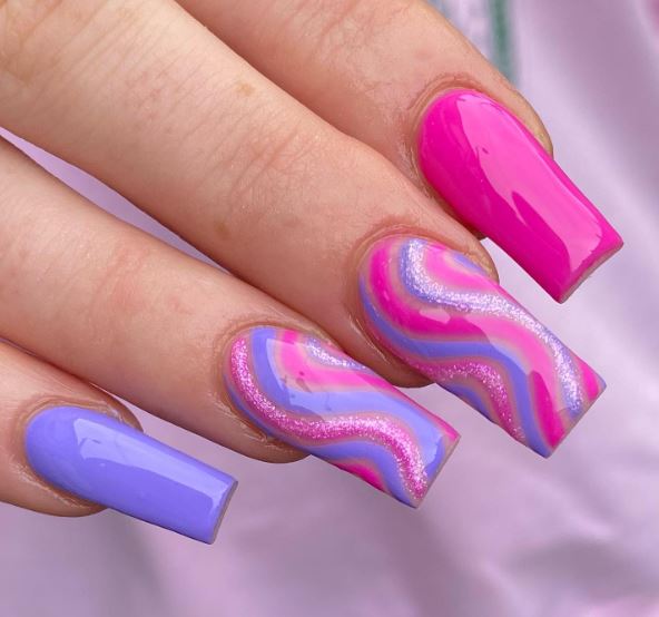 Pink and Purple Waves