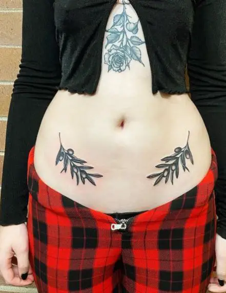 Olive Branches on Belly