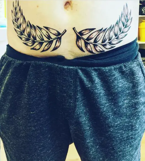 Double Olive Branch on Belly