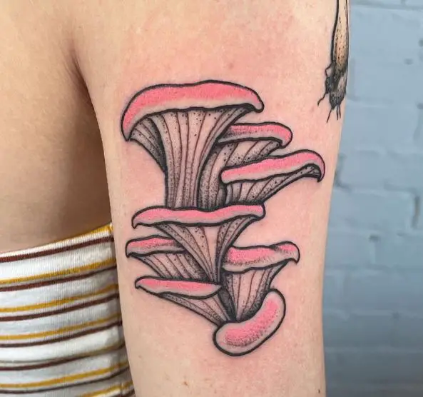 Oyster Mushrooms Tattoo