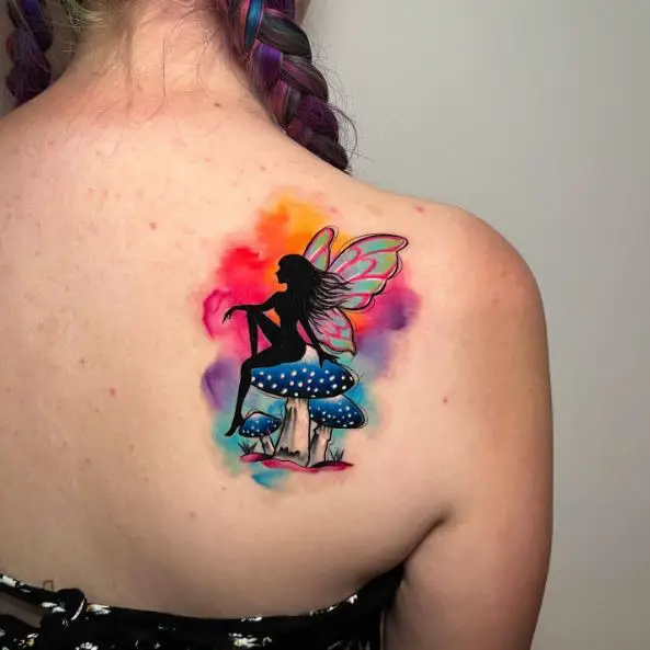 Lady Angel on Mushrooms Tattoo
