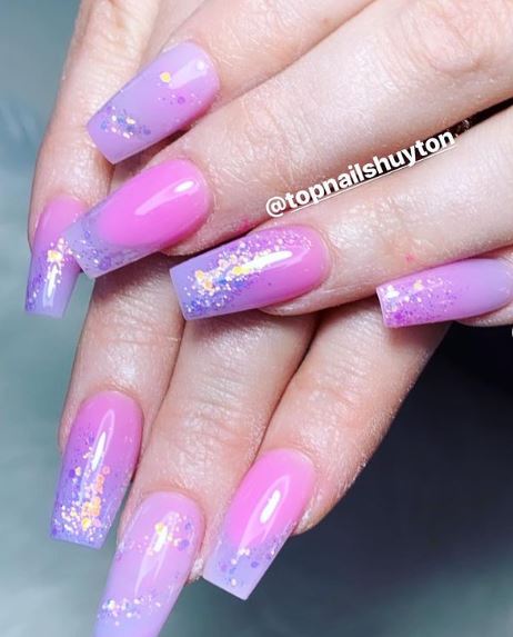 Glittering Pink & Purple