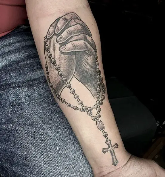 Praying Hands Tattoo on Arm