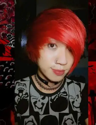 All Red Hair With Full Emo Bangs