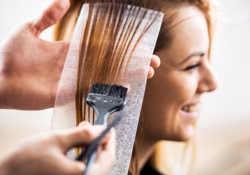 Applying Hair Dye onto Brown Hair