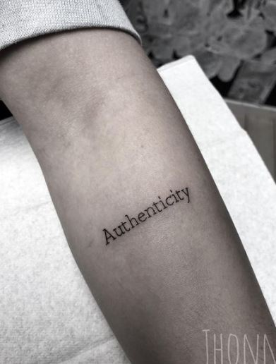 Black Font Word Tattoo