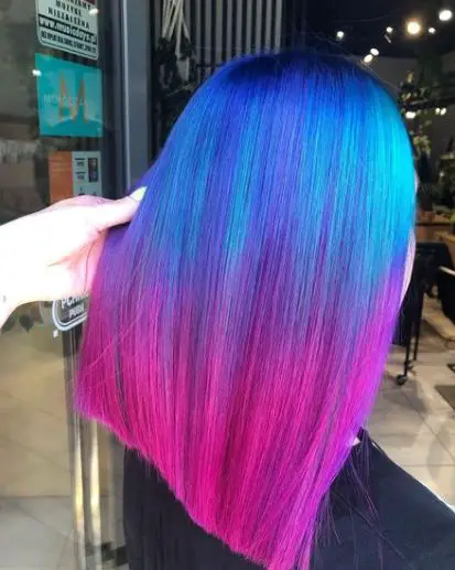 Blue and Pink Bubblegum Hair