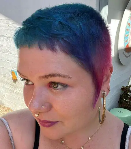 Blue and Pink Space Hair